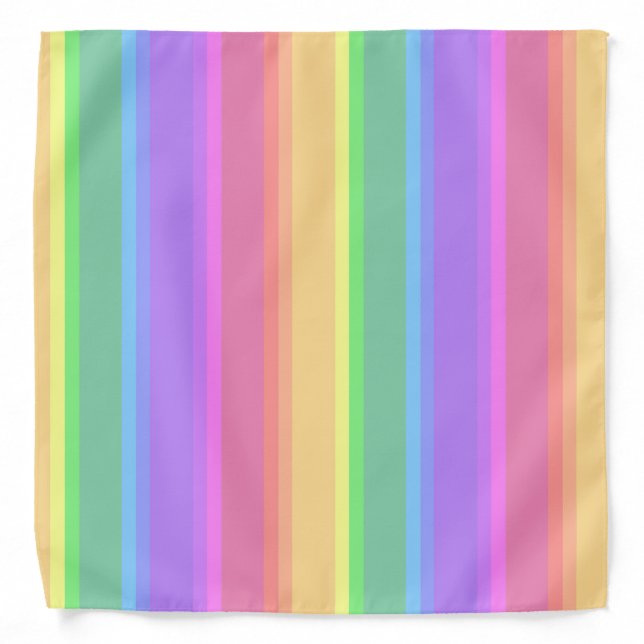 Pastel rainbow stripes bandana (Front)