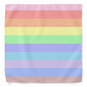 Pastel Rainbow Stripes Bandana