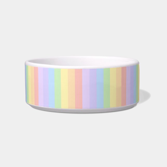 Pastel Rainbow Stripes. Bowl (Front)
