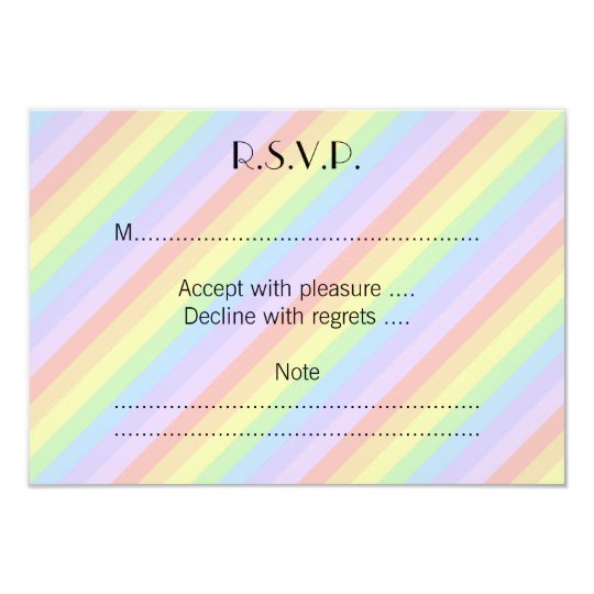Pastel Rainbow Stripes. Card