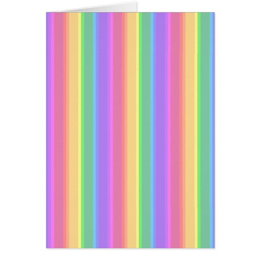 Pastel rainbow stripes cards (Front)