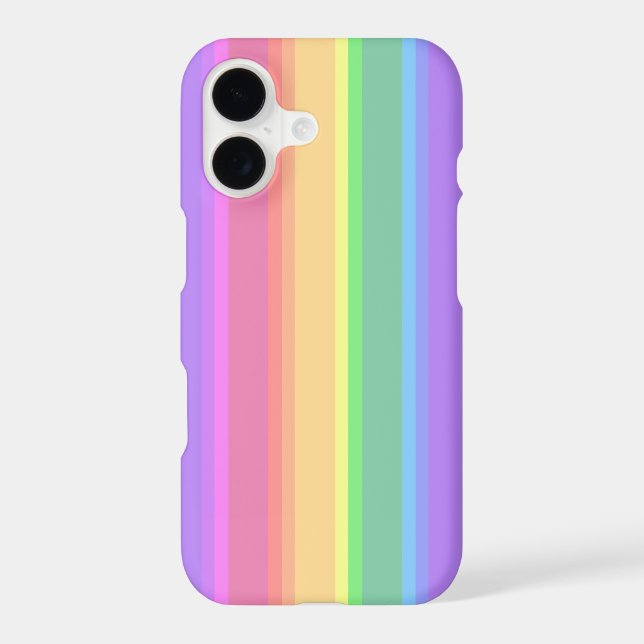Pastel rainbow stripes Case-Mate iPhone case (Back)