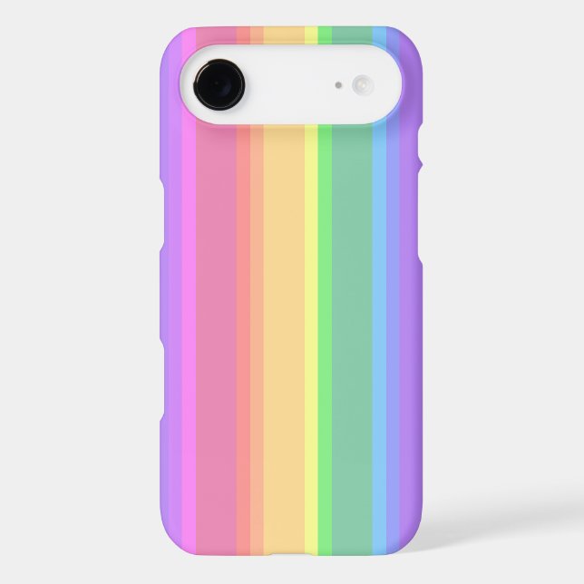 Pastel rainbow stripes Case-Mate iPhone case (Back)