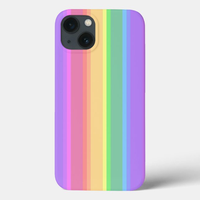 Pastel rainbow stripes Case-Mate iPhone case (Back)
