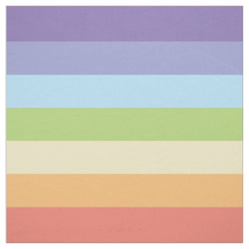 Pastel rainbow stripes Gay Pride Fabric