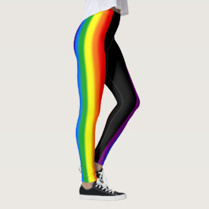 Pastel Rainbow Stripes Gay Pride LGBT Support Leggings
