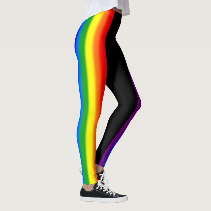 Pastel Rainbow Stripes Gay Pride Lgbt Support Leggings Zazzle 3224