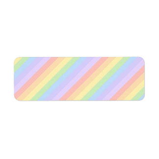 Pastel Rainbow Stripes. Label