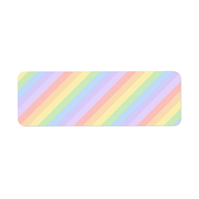 Pastel Rainbow Stripes. Label (Front)