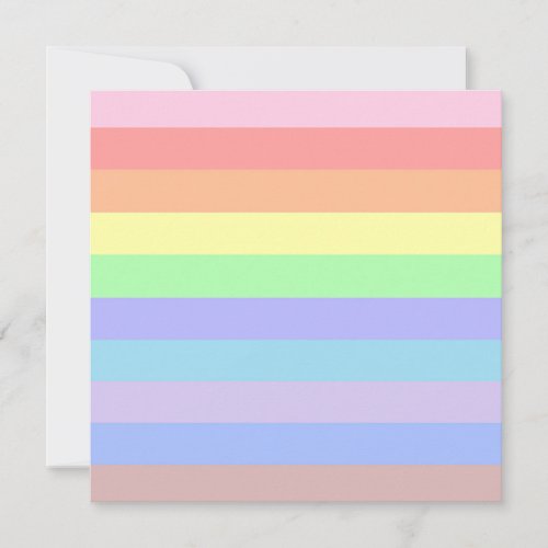 Pastel Rainbow Stripes Note Card