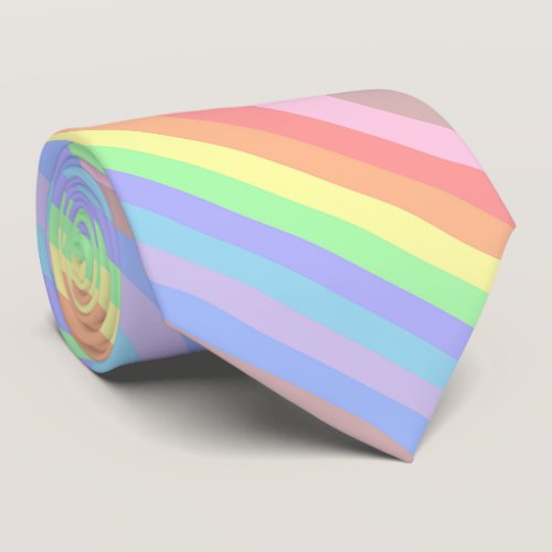 Pastel Rainbow Stripes of Tie