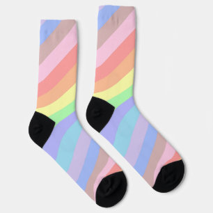 Pastel Rainbow Stripes Socks