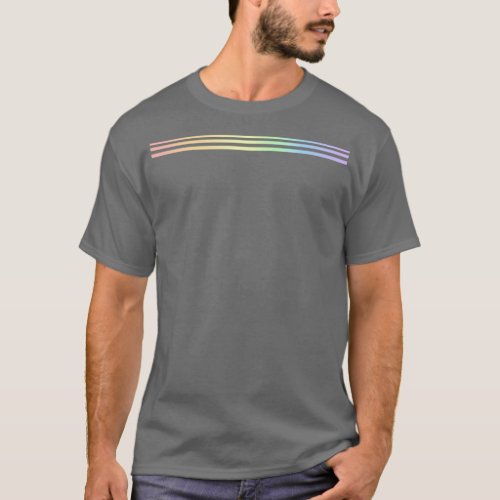 Pastel Rainbow Stripes Subtle Pride T_Shirt