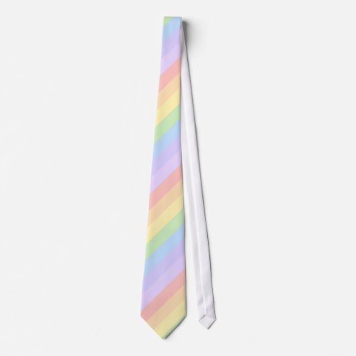 Pastel Rainbow Stripes Tie