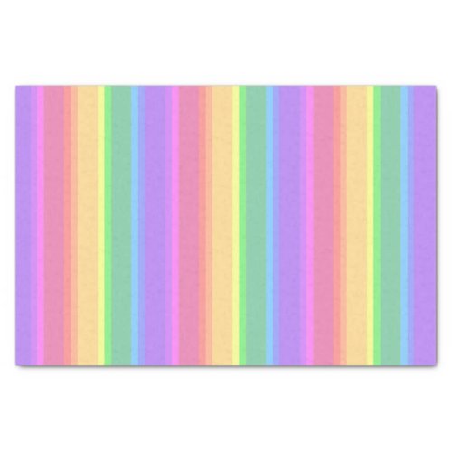 Pastel rainbow stripes tissue paper
