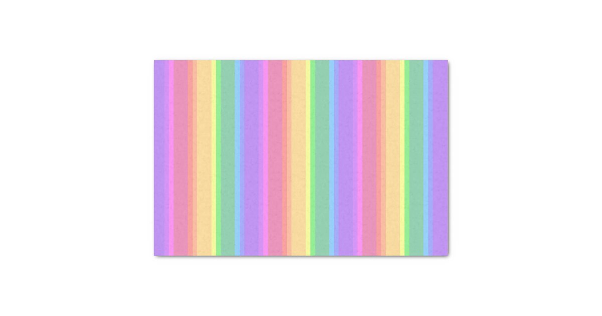 Pastel Rainbow Striped Tissue Paper