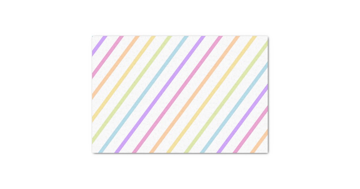 Pastel Rainbow Stripes Tissue Paper Zazzle