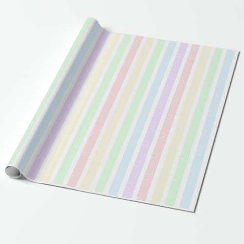 pastel rainbow stripes Wrapping Paper
