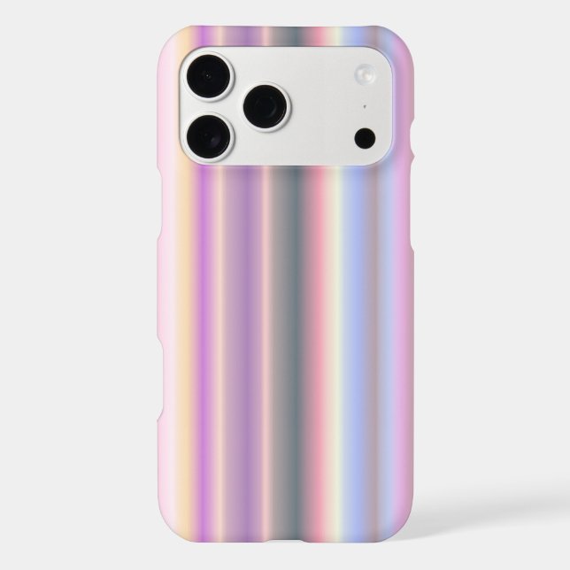 Pastel Rainbow Strips - Pattern iPhone Case (Back)