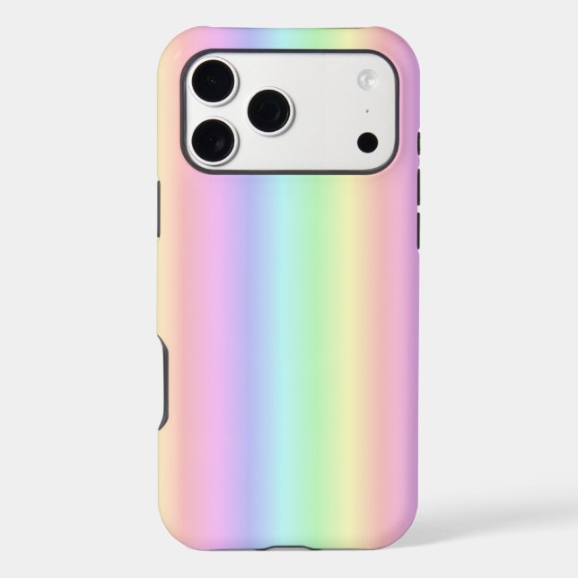Pastel Rainbow Strips - pattern iPhone Case (Back)