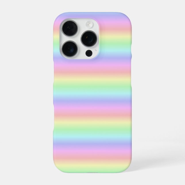 Pastel Rainbow Strips - pattern Iphone Case (Back)