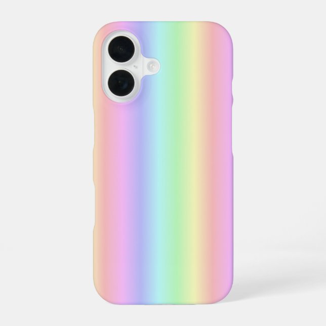 Pastel Rainbow Strips - pattern iPhone Case (Back)