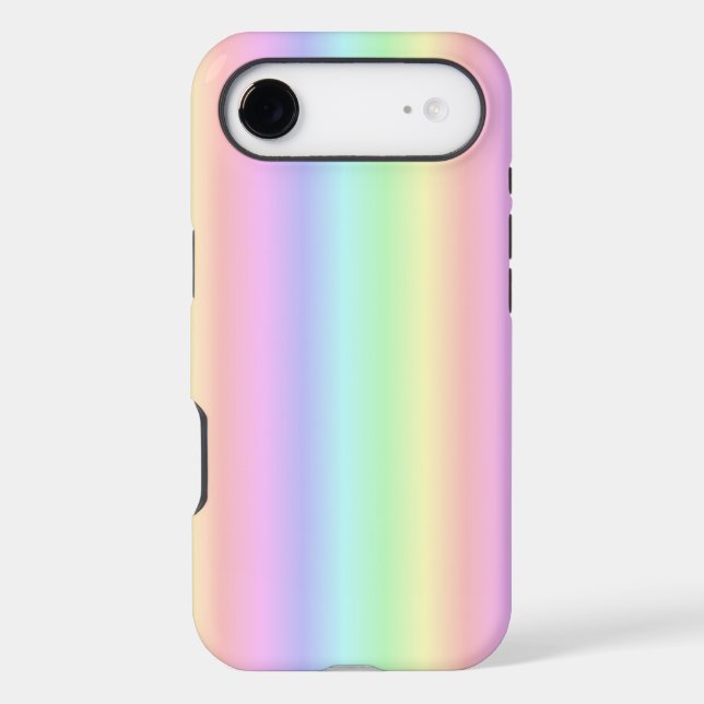 Pastel Rainbow Strips - pattern iPhone Case (Back)