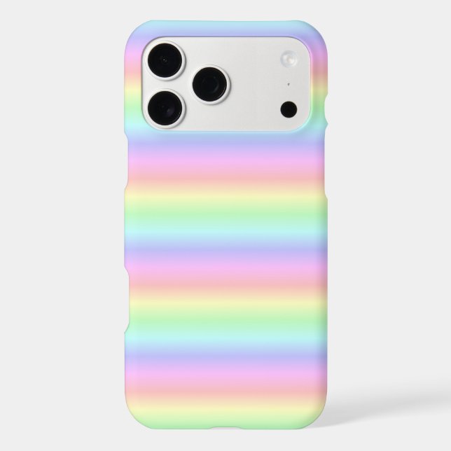 Pastel Rainbow Strips - pattern iPhone Case (Back)