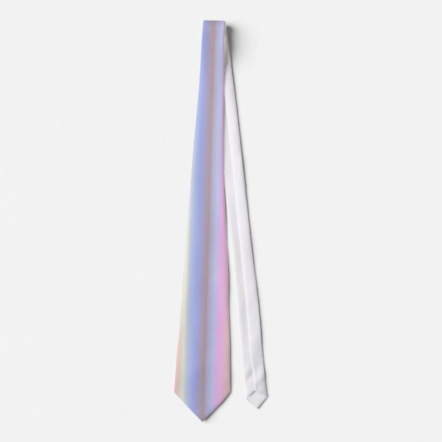 Pastel Rainbow Strips - Pattern Neck Tie (Front)