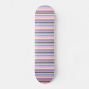 Pastel Rainbow Strips - Pattern Skateboard
