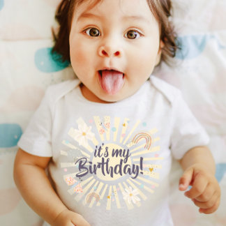 Pastel Rainbow Sun It's my Birthday Girl T-Shirt