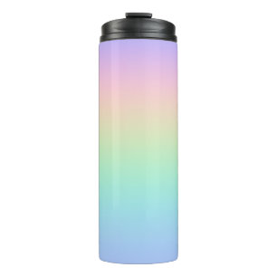 Pastel rainbow thermal tumbler
