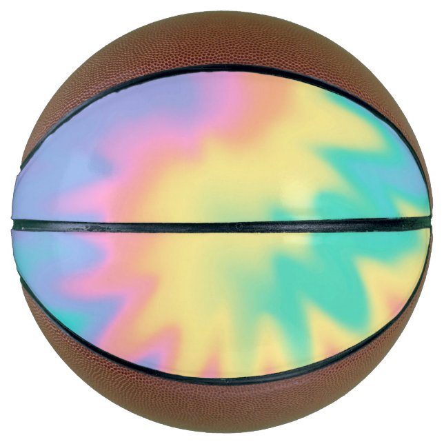 Pastel Rainbow Tie Dye  Basketball (Front)