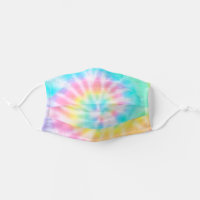 Pastel Rainbow Tie Dye Pattern Cloth Face Mask