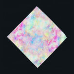 Pastel Rainbow Tie Dye Watercolor Bandana<br><div class="desc">This bandana features a gorgeous swirl of tie-dye style pastel rainbow colors with subtle holographic,  iridescent,  and watercolor imagery.</div>