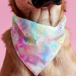 Pastel Rainbow Tie Dye Watercolor Cute Dog  Bandana<br><div class="desc">This cute dog (or human!) bandana features a gorgeous swirl of tie-dye style pastel rainbow colors with subtle holographic,  iridescent,  and watercolor imagery.</div>