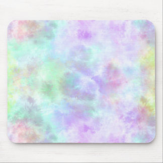 Pastel Rainbow Tie-Dye Watercolor Painting Mouse Pad