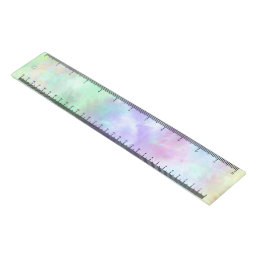 Pastel Rainbow Tie-Dye Watercolor Painting Ruler