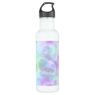 Pastel Rainbow Tie-Dye Watercolor Painting Stainless Steel Water Bottle