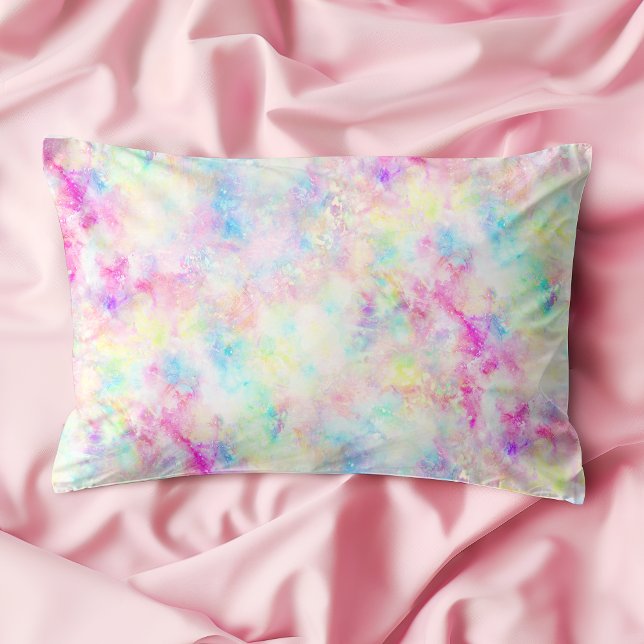 Pastel Rainbow Tie Dye Watercolor Pillow Case (Creator Uploaded)