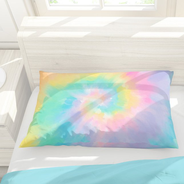 Pastel Rainbow Tie Dye Watercolor Pillow Case (Creator Uploaded)