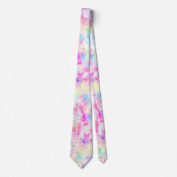Pastel Rainbow Tie Dye Watercolor Suit Ties