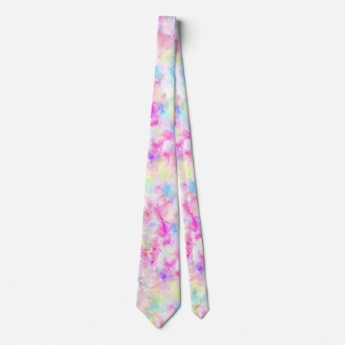 Pastel Rainbow Tie Dye Watercolor Suit Ties