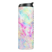 Pastel Rainbow Tie Dye Watercolor Thermal Tumbler (Rotated Left)
