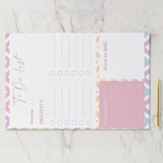 Pastel Rainbow To-Do List Planner Paper Pad