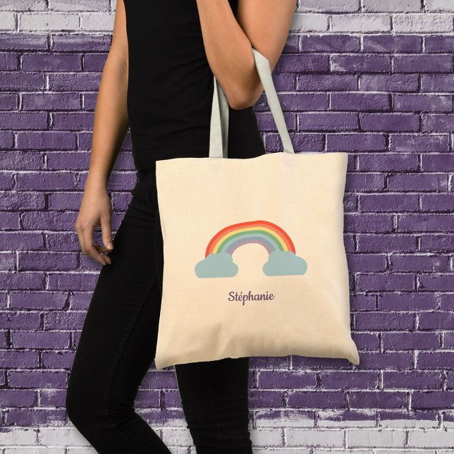 Pastel Rainbow Tote Bag (Pastel Rainbow Tote Bag)