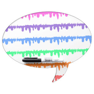 Pastel Rainbow Toxic Drip Stripe Dry Erase Board