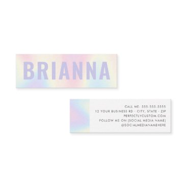 Pastel rainbow trendy modern minimal mini business card Pastel rainbow trendy modern minimal mini business card