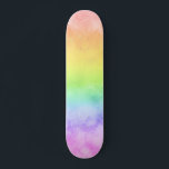 Pastel rainbow trendy ombre watercolor gradient skateboard<br><div class="desc">Pastel rainbow trendy ombre watercolor gradient</div>