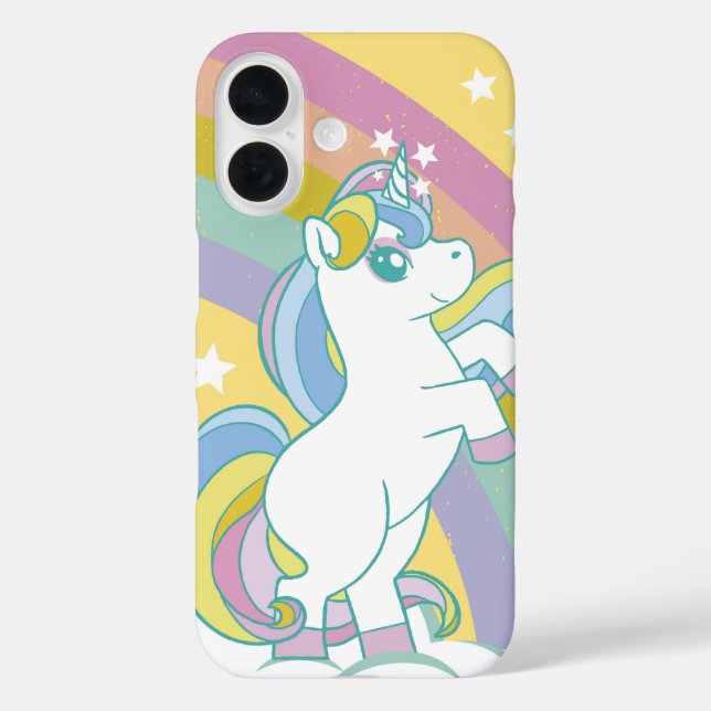 Pastel Rainbow Unicorn Case-Mate iPhone Case (Back)
